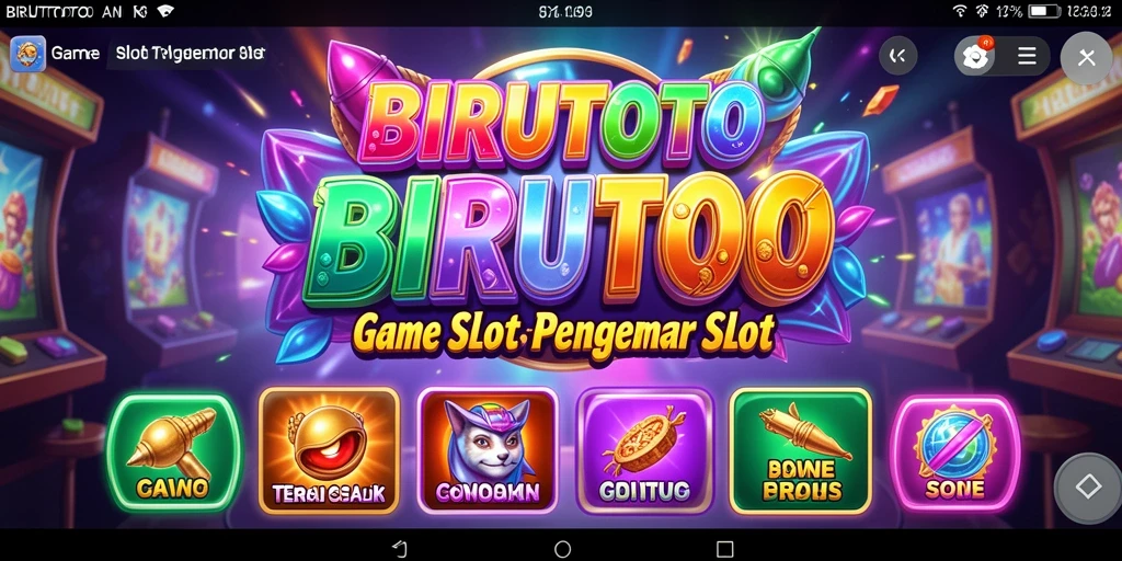 Gameplay menarik dalam BIRUTOTO dengan gulungan berputar dan fitur bonus.