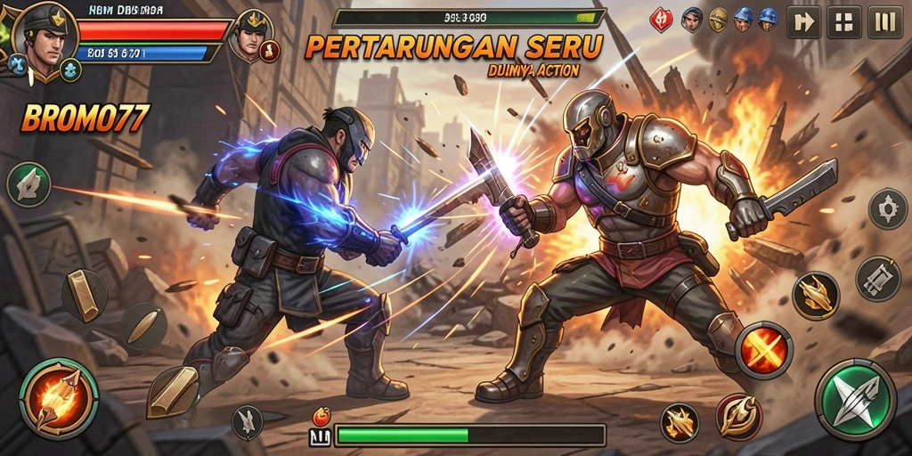 Gameplay seru dalam BROMO77 dengan pertarungan yang mendebarkan.