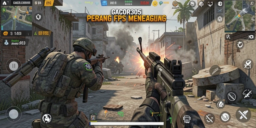 Screenshot GACOR305 dengan grafis tinggi dan aksi tembak menembak.