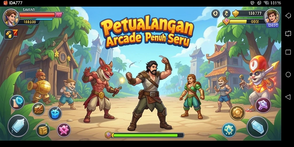 Tampilan gameplay seru IDA777 dengan tantangan arcade menarik.