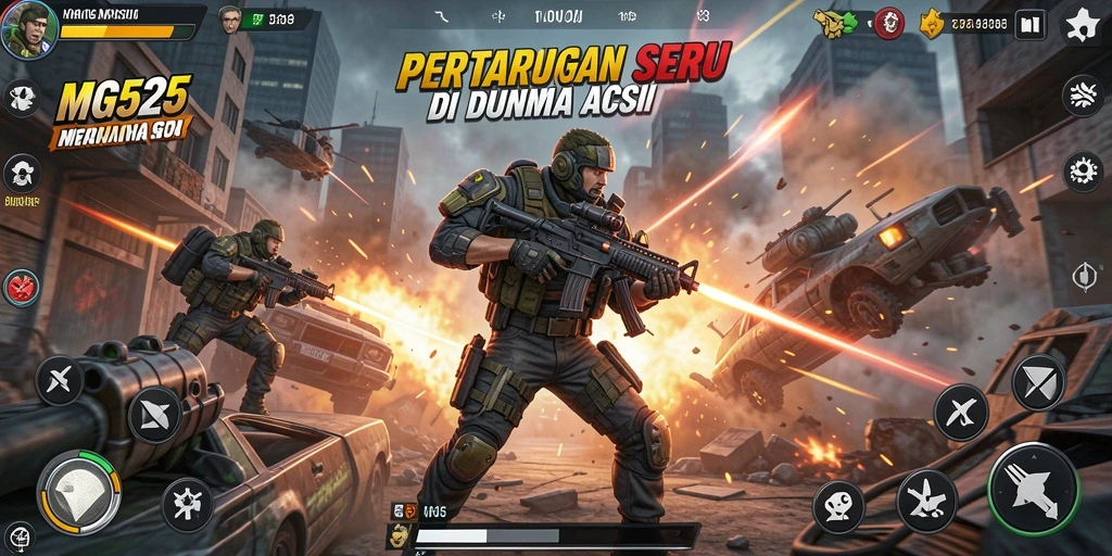 Tangkapan layar gameplay MG525 menampilkan aksi seru dan menarik.
