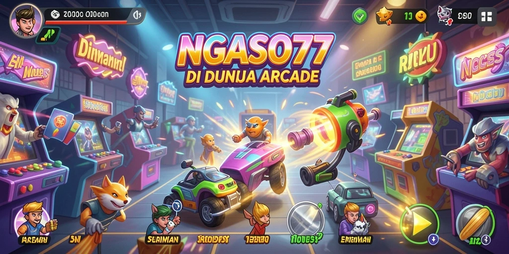 Tampilan seru dari gameplay NGASO77 di dunia Arcade.