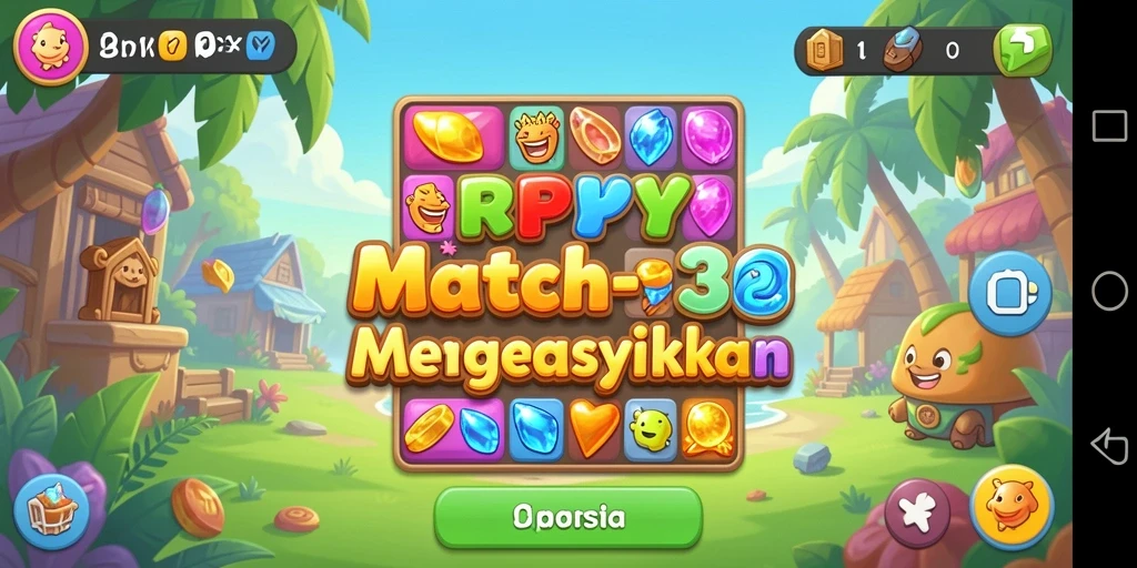 Tangkapan layar gameplay RPYYY dengan tampilan warna-warni menarik.