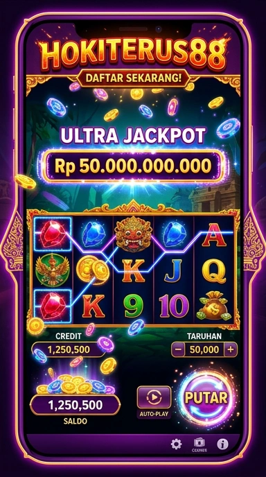 Tampilan utama aplikasi hokiterus88 yang mudah dinavigasi.